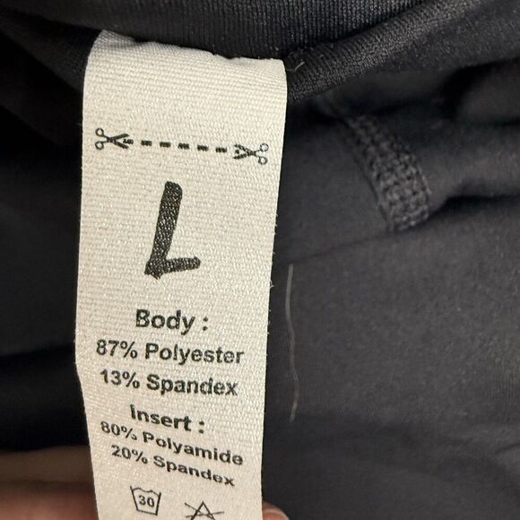 Womens Black Skirt Size Large Workout Festival Gym Walking Hi-LO Ruffle - Picture 5 of 5